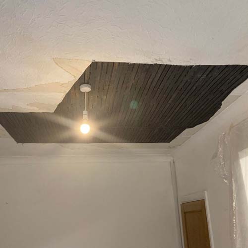 example of WPPlastering's work on a lath ceiling