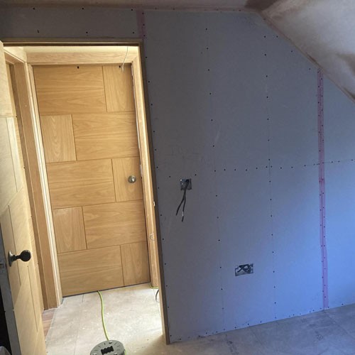 example of WPPlastering's application of plasterboard on ceilings and walls