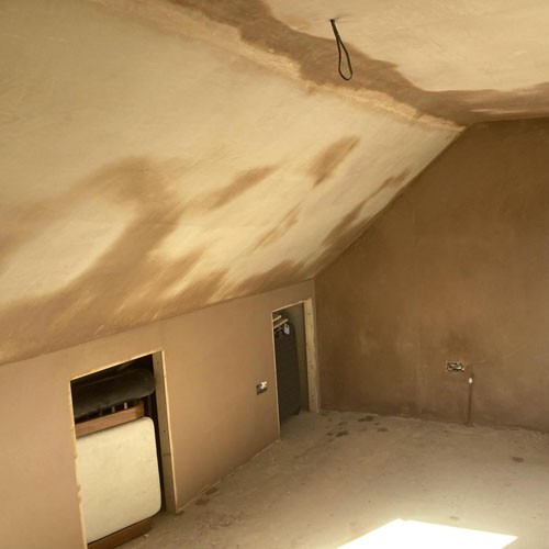 example of WPPlastering's work with plaster in a loft