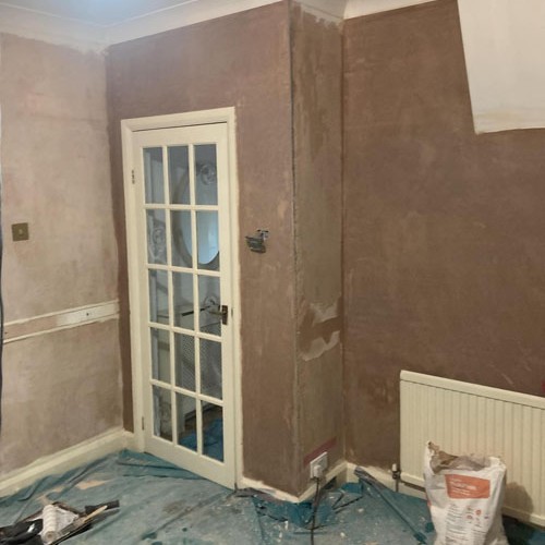 example of WPPlastering's work with plaster in a loft