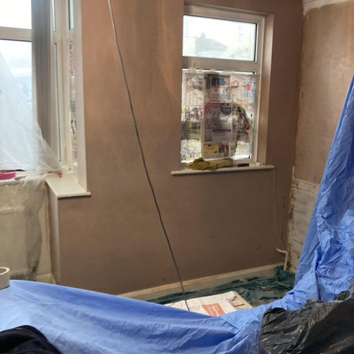 example of WPPlastering's work with plaster in a loft